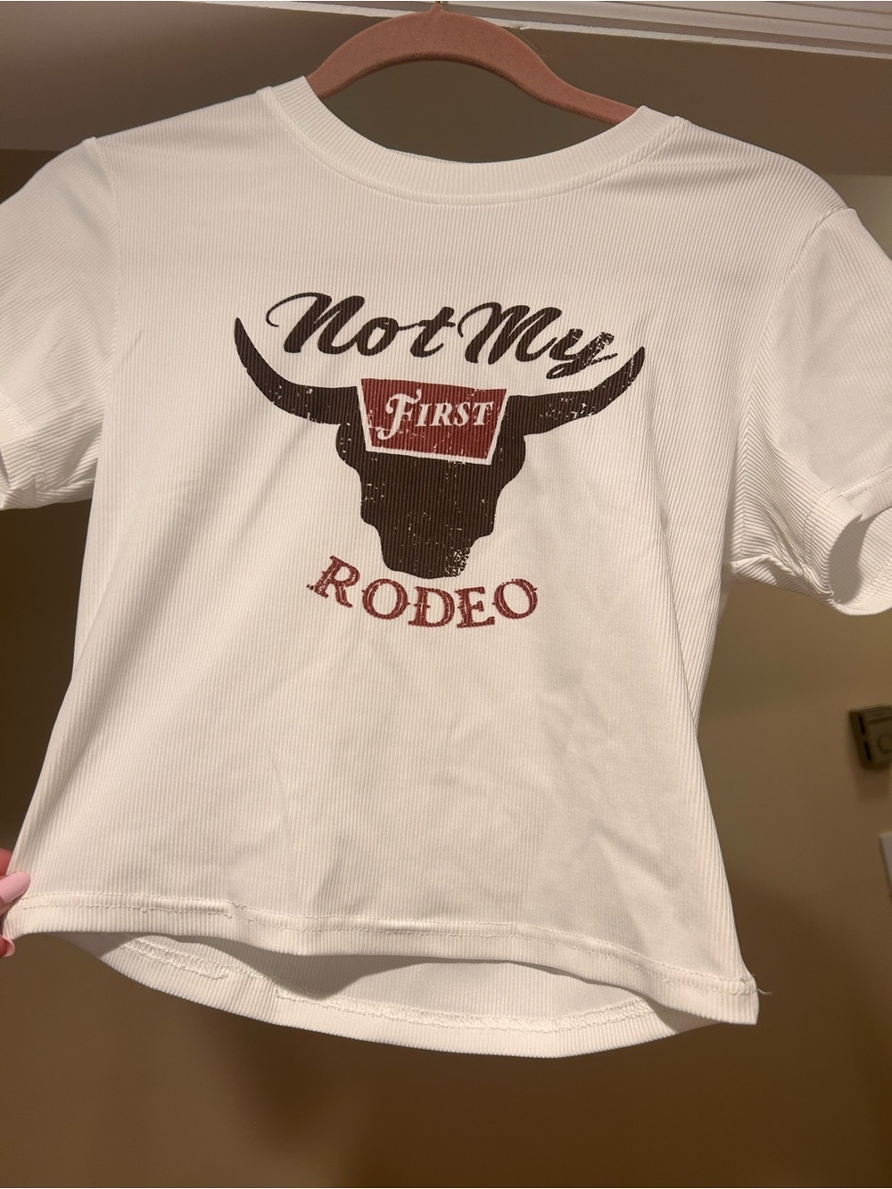 Women’s White 'Not My First Rodeo' Graphic Tee